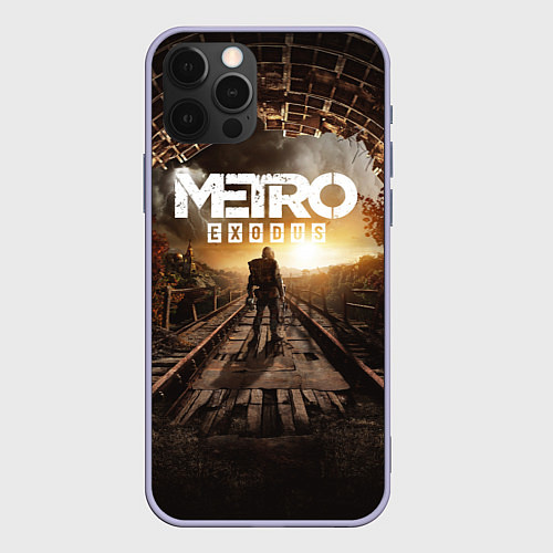 Чехол iPhone 12 Pro Metro Exodus: Sunset / 3D-Светло-сиреневый – фото 1