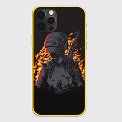 Чехол iPhone 12 Pro PUBG: Flame Soldier