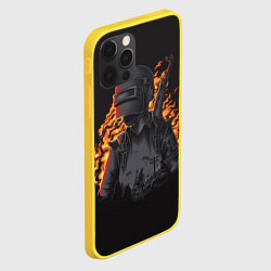 Чехол для iPhone 12 Pro PUBG: Flame Soldier, цвет: 3D-желтый — фото 2