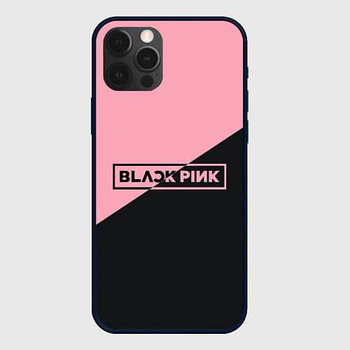 Чехол iPhone 12 Pro Black Pink / 3D-Черный – фото 1