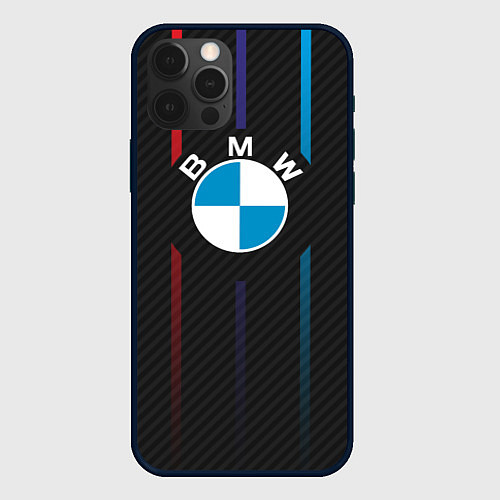 Чехол iPhone 12 Pro BMW: Three Lines / 3D-Черный – фото 1