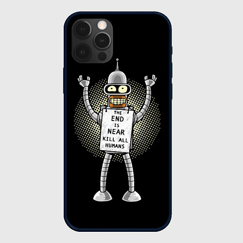 Чехол iPhone 12 Pro Kill All Humans / 3D-Черный – фото 1