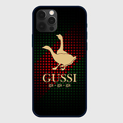 Чехол для iPhone 12 Pro GUSSI EQ Style, цвет: 3D-черный