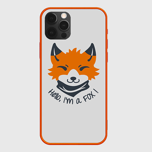 Чехол iPhone 12 Pro Hello Fox / 3D-Красный – фото 1