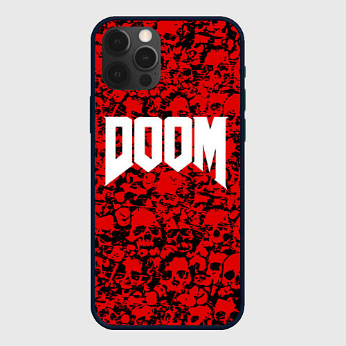 Чехол iPhone 12 Pro DOOM: Blooded Skuls / 3D-Черный – фото 1