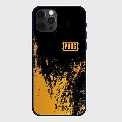 Чехол iPhone 12 Pro PUBG: Yellow Colour / 3D-Черный – фото 1