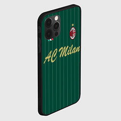 Чехол для iPhone 12 Pro AC Milan: Green Form, цвет: 3D-черный — фото 2