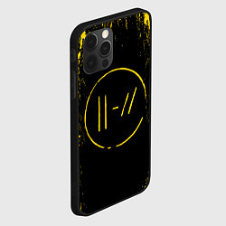 Чехол для iPhone 12 Pro 21 Pilots: Yellow & Black, цвет: 3D-черный — фото 2