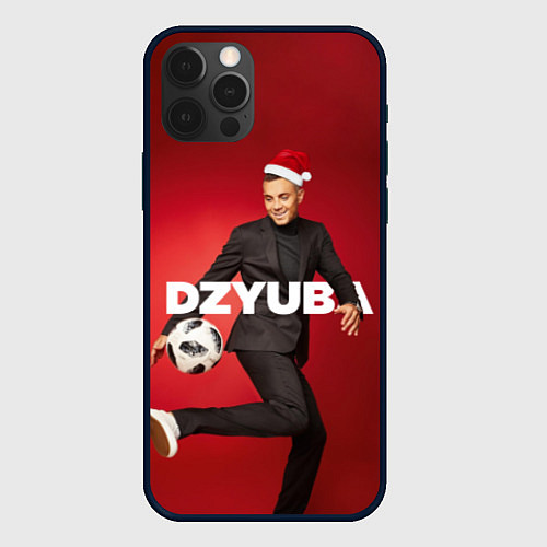 Чехол iPhone 12 Pro Новогодний Дзюба / 3D-Черный – фото 1