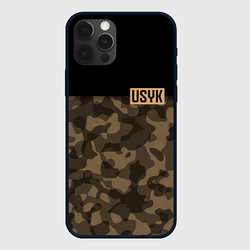 Чехол iPhone 12 Pro USYK Camo / 3D-Черный – фото 1