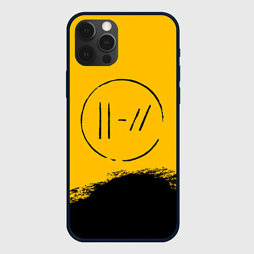 Чехол iPhone 12 Pro 21 Pilots: Yellow Logo / 3D-Черный – фото 1