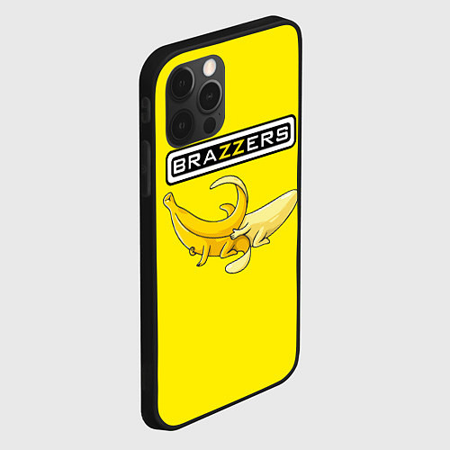Чехол iPhone 12 Pro Brazzers: Yellow Banana / 3D-Черный – фото 2