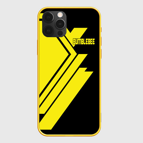 Чехол iPhone 12 Pro BUMBLEBEE / 3D-Желтый – фото 1