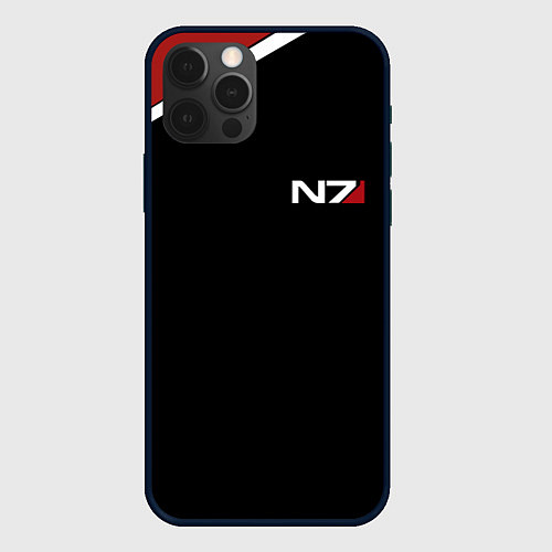 Чехол iPhone 12 Pro MASS EFFECT N7 / 3D-Черный – фото 1