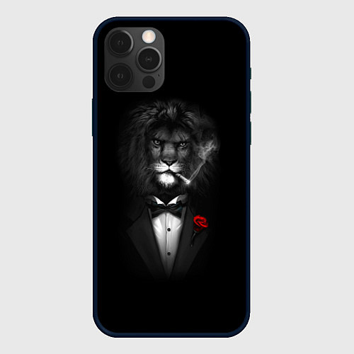 Чехол iPhone 12 Pro Мистер Лев / 3D-Черный – фото 1