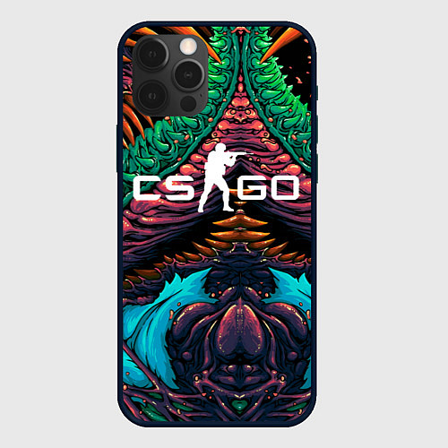 Чехол iPhone 12 Pro CS GO hyper beast skin / 3D-Черный – фото 1