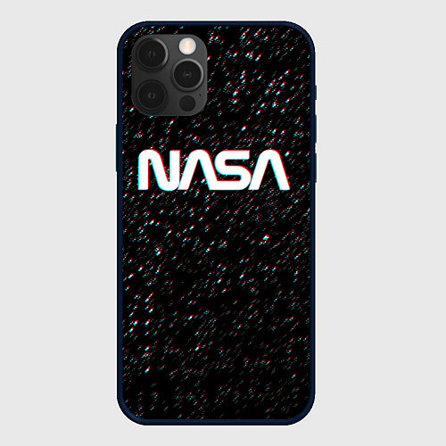Чехол iPhone 12 Pro NASA: Space Glitch / 3D-Черный – фото 1