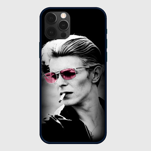 Чехол iPhone 12 Pro Дэвид Боуи / 3D-Черный – фото 1