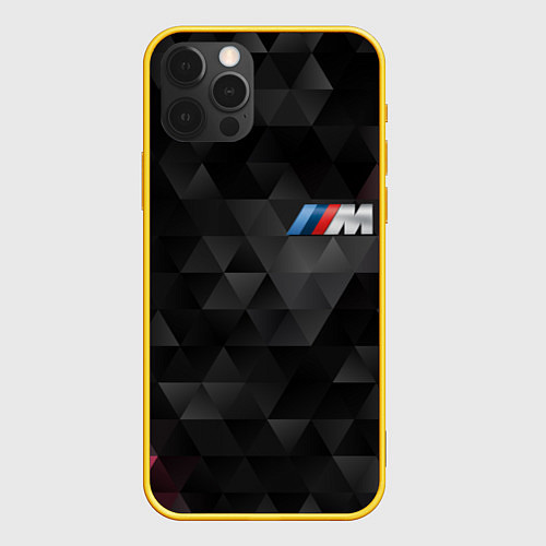 Чехол iPhone 12 Pro BMW M: Polygon / 3D-Желтый – фото 1