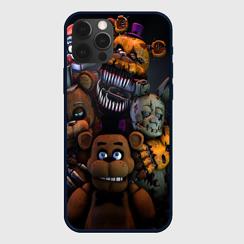 Чехол iPhone 12 Pro Five Nights at Freddy's / 3D-Черный – фото 1