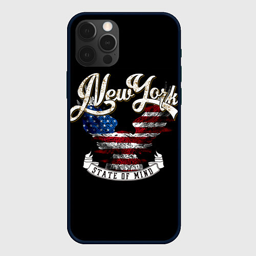 Чехол iPhone 12 Pro New York, state of mind / 3D-Черный – фото 1