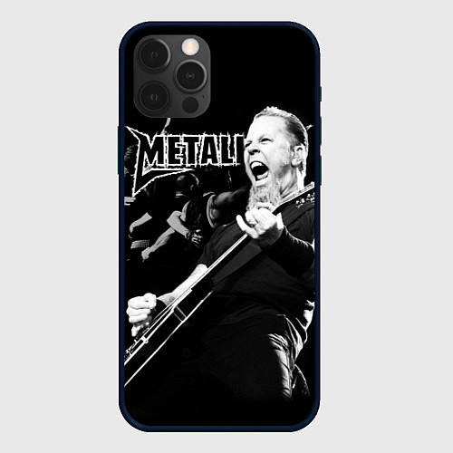 Чехол iPhone 12 Pro Metallica / 3D-Черный – фото 1