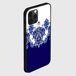 Чехол для iPhone 12 Pro Растительный орнамент, цвет: 3D-черный — фото 2