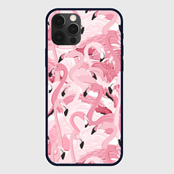 Чехол iPhone 12 Pro Розовый фламинго