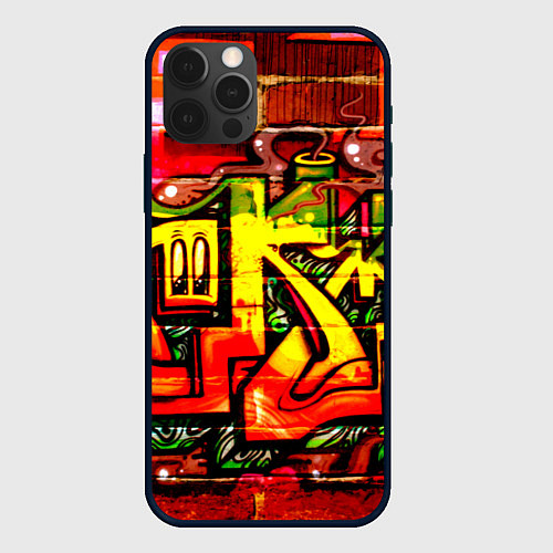 Чехол iPhone 12 Pro Red Graffiti / 3D-Черный – фото 1