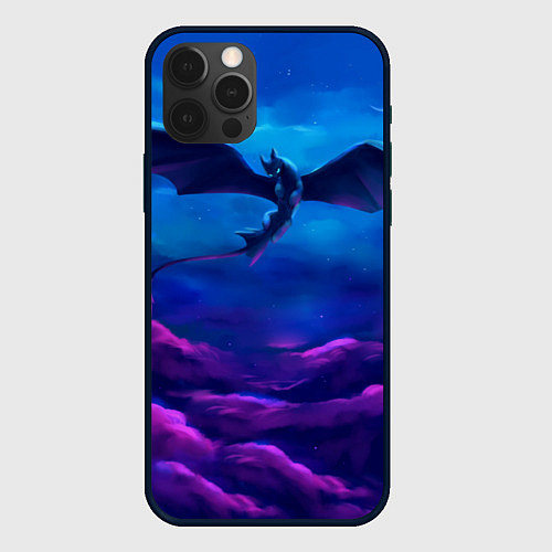 Чехол iPhone 12 Pro Неоновая фурия / 3D-Черный – фото 1