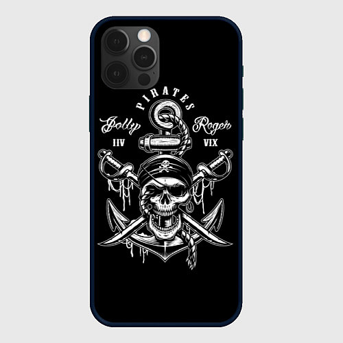 Чехол iPhone 12 Pro Pirates Team / 3D-Черный – фото 1