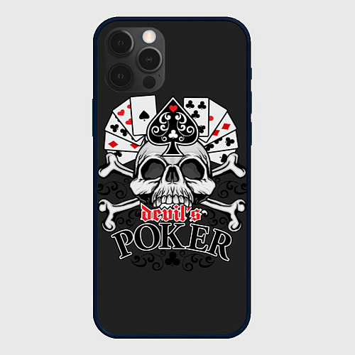 Чехол iPhone 12 Pro Poker devils / 3D-Черный – фото 1