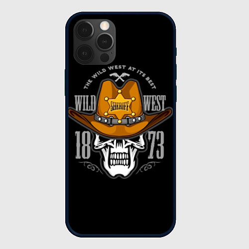 Чехол iPhone 12 Pro Wild West sheriff / 3D-Черный – фото 1