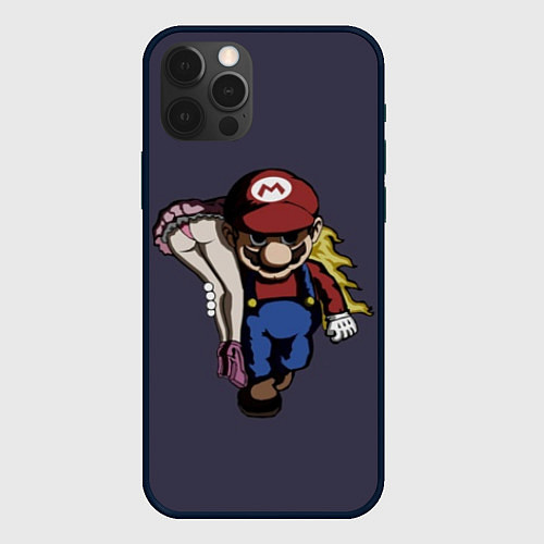 Чехол iPhone 12 Pro Mario Chad / 3D-Черный – фото 1