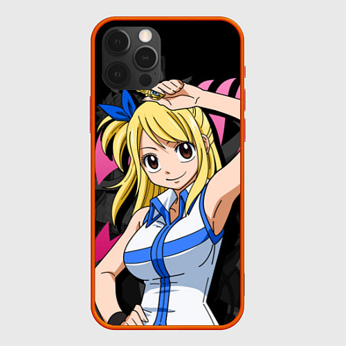 Чехол iPhone 12 Pro Fairy Tail: Lucy / 3D-Красный – фото 1