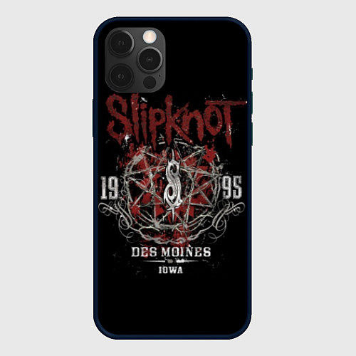 Чехол iPhone 12 Pro Slipknot 1995 / 3D-Черный – фото 1