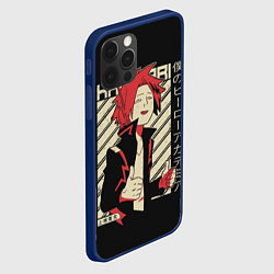 Чехол для iPhone 12 Pro Kaminari My hero Academia, цвет: 3D-тёмно-синий — фото 2