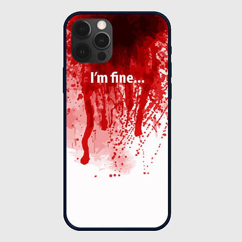 Чехол iPhone 12 Pro Im fine halloween / 3D-Черный – фото 1