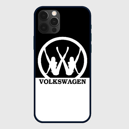 Чехол iPhone 12 Pro Volkswagen girls / 3D-Черный – фото 1