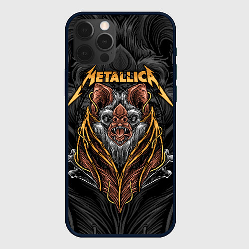 Чехол iPhone 12 Pro Metallica мышь летучая / 3D-Черный – фото 1