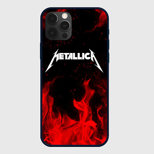 Чехол iPhone 12 Pro METALLICA НА СПИНЕ / 3D-Черный – фото 1