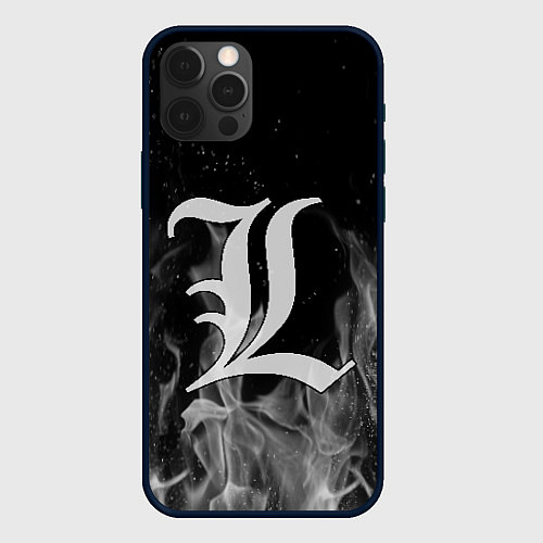 Чехол iPhone 12 Pro L letter flame gray / 3D-Черный – фото 1