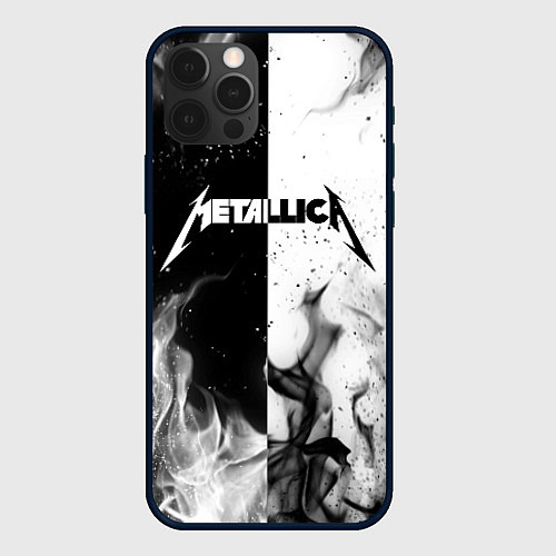 Чехол iPhone 12 Pro METALLICA / 3D-Черный – фото 1