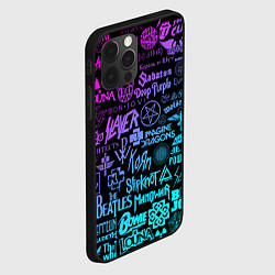 Чехол для iPhone 12 Pro ЛОГОТИПЫ РОК ГРУПП, цвет: 3D-черный — фото 2