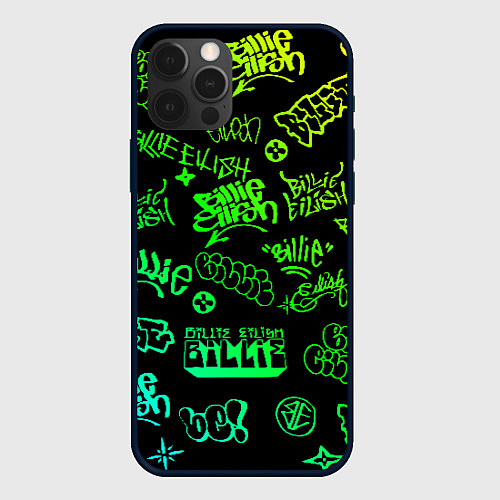 Чехол iPhone 12 Pro BILLIE EILISH: Grunge Graffiti / 3D-Черный – фото 1