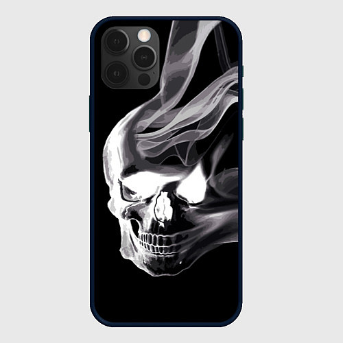 Чехол iPhone 12 Pro Wind - smoky skull / 3D-Черный – фото 1