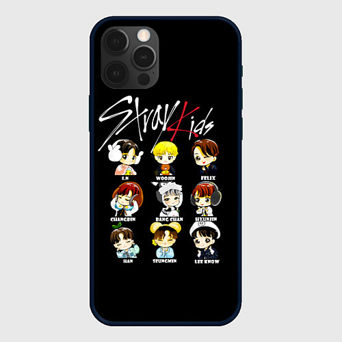 Чехол iPhone 12 Pro Stray Kids / 3D-Черный – фото 1