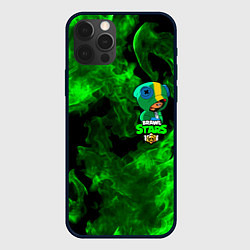 Чехол для iPhone 12 Pro Brawl Stars LEON, цвет: 3D-черный