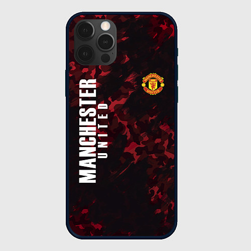 Чехол iPhone 12 Pro Manchester United / 3D-Черный – фото 1