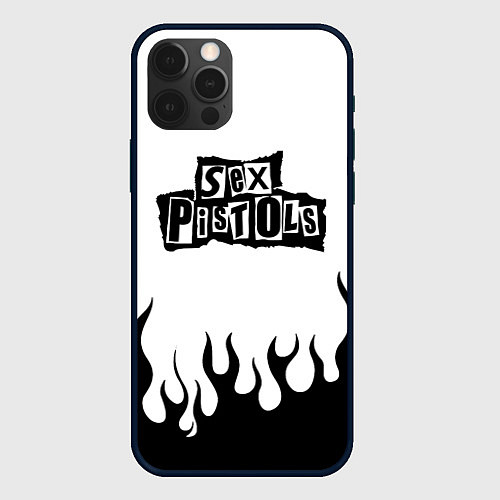Чехол iPhone 12 Pro Sex Pistols / 3D-Черный – фото 1